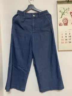 COMME CA ISM ワイドパンツ 9 ダークブルー