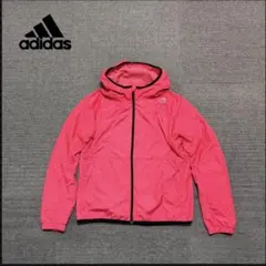adidas アディダス ナイロンジャケット Mサイズ ピンク スポーツ 古着