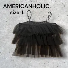 AMERICANHOLIC ブラックビスチェ Lサイズのサムネイル