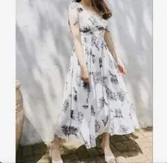 Her lip to Sunflower-Printed Midi Dressのサムネイル