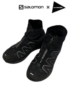 SALOMON × and wander ハイカットスニーカー ブラック 26のサムネイル