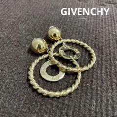 ジバンシー GIVENCHY Gロゴ ツイスト フープ イヤリング ヴィンテージ