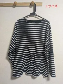 【無印良品·Lサイズ】洗いざらし太番手ボートネック九分袖のサムネイル