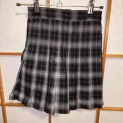 チェック柄 キュロットスカート グレー 140