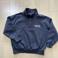 GU トレーナー 150 ハーフジップ　裏起毛 ネイビー