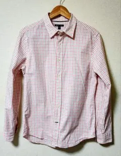 【Gap】 ピンク系チェック 長袖シャツ