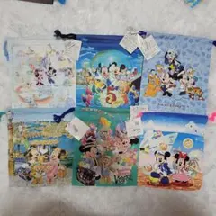 ディズニー 巾着 25周年 5周年 シー ミッキー ミニー ダッフィー メイ