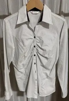 レディース　シャツ　ストライプ