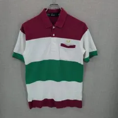 ぜ*ー様 フレッドペリー　ボーダー半袖ポロシャツ　マルチカラー　Sさいず　月桂樹