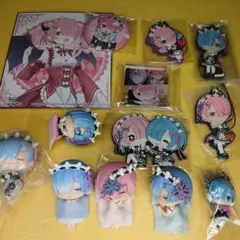 Re:ゼロから始める異世界生活 ラム レム グッズ13個組おねむたん、チャーム他