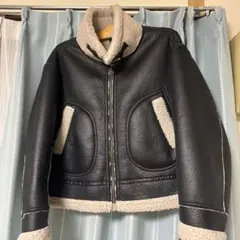 ZARA ダブルフェイスフェイクムートンフードジャケット Lサイズ - メルカリ