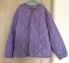 ユニクロ150cmウォームパデッドウォッシャブルジャケット パープル