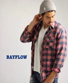 BAYFLOW インディゴダブルガーゼチェックシャツ　ベイフローのサムネイル