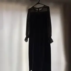 シースルー長袖ドレス