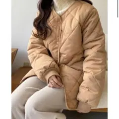 キルティングコート　ニコアンド　　カスタネ　ティティベイト　セレクトモカ　vis