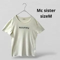 Mc sisterエムシーシスター 刺繍 半袖Tシャツ Mサイズ　クリーム色のサムネイル