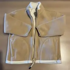 UNIQLO フリース　ベージュ　ホワイト　裏表ok　110cm