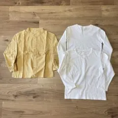 無印　長袖カットソー・シャツ3点セット