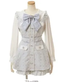 LIZLISA モノグラムリボンツイードセットアップ ブルー