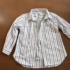 アーバンリサーチドアーズキッズ　　長袖シャツ 120 白/青ストライプ