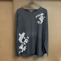 IVANHOE COLLECTION 鯉 和柄 長袖Tシャツ 4L ブラック