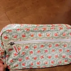 Cath Kidston グリーン　花柄　ポーチ