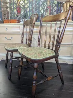 オールドカリモク ダイニングチェア ロココ調 2脚セット b248 - メルカリ