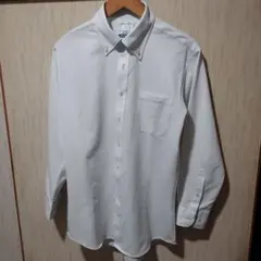 ORIHICA　ライトブルー　ボタンダウン長袖ワイシャツL　スーパーノンアイロン