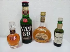 【未開栓・古酒】ウイスキー ブランデー ミニボトル 4本セット(バラ売り相場可)のサムネイル