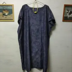 ユッコ様専用たっぷりサイズ！ 紬リメイクワンピース！ サブバックつき〜