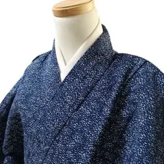K17 着物 浴衣 お祭り 綿 浴衣 青