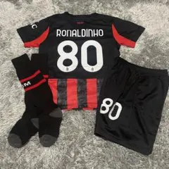 【新品】オーセンティックパッチ付き　ロナウジーニョ 80 L ACミラン　長袖 ACミラン（AC Milan）09-10 3RD サード #80 ロナウジーニョ