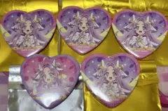 名探偵プリキュア！×ラウンドワン　ハート缶バッジ　キュアアンサー 5個