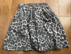 グローバルワーク レオパード ひょう柄 キュロットスカート　150cm