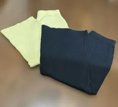 【送料込】coca リブ スカート 2枚 ブラック グリーン