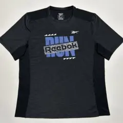 Reebok リーボック　ランニング　Tシャツ　ブラック　メンズO（LL）サイズ