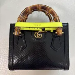★色違いのベルト付★ GUCCI パイソン ダイアナミニトートバック