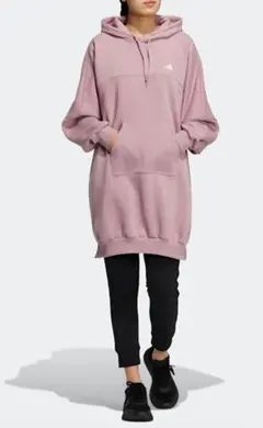 新品未使用　adidas ロングパーカー ダスティピンク