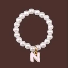 【未使用】イニシャル【Ｎ】ミニネックレス　Labubu 10cmサイズ向け