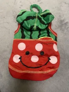 スイカ柄犬服 メッシュ素材 リードホール付き