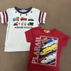 ⭐︎ミキハウス ワーキングビークル Tシャツ 100cm プラレールTシャツセット