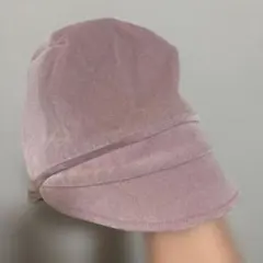 CA4LA 美品くすみピンクキャスケット カシラ　ベロア