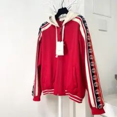 【美品】定価20万円 グッチ GUCCI ボックスシルエット パーカー M 赤