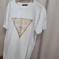 GUESS 半袖Tシャツ ホワイト ゴールドロゴのサムネイル