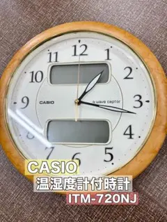 ジャンク CASIO 温湿度計付時計 wave ceptor ITM-720NJのサムネイル