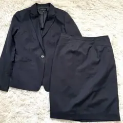 エスプリミュール　セットアップ　ブラック　ストライプ　スカート　背抜き　13号