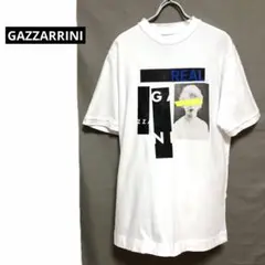 GAZZARRINI 半袖Tシャツ　コットン　Lサイズ　白　プリントカットソー