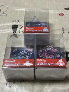 ライトアクリルスタンド　タキシードサム　シナモンロール　マイメロディ　セット販売