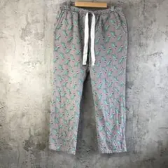 Y5789古着　柄パンツ　パジャマパンツ　グレー　90s Y2K