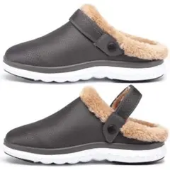 【もこもこ】ウィンターサンダル クロッグ　24.5 25 スリッパ 冬用